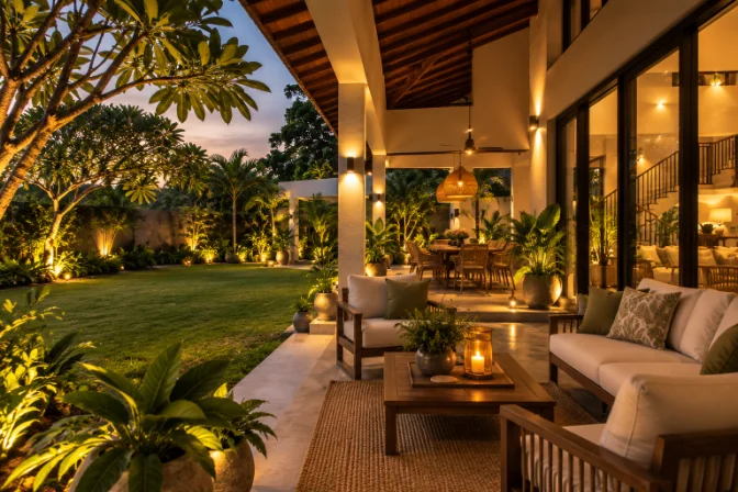 Garden and terrace